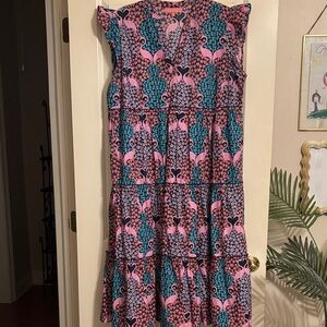 Simply Southern Pink and Blue Floral Dress